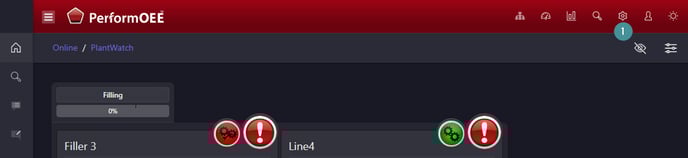 OEE manager settings