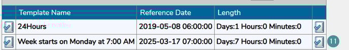Edit the calendars periods