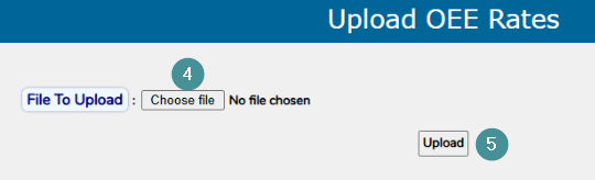 import OEE rate file