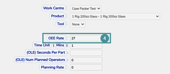 Change OEE Rate