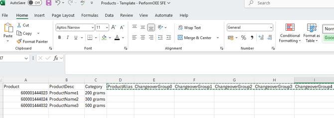 product import file